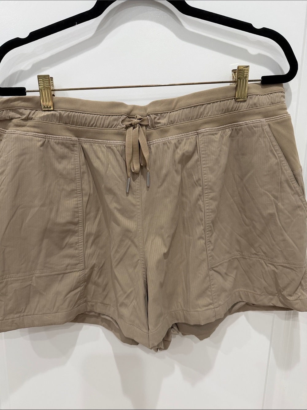 lululemon athletica Tan Drawstring Athletic Shorts